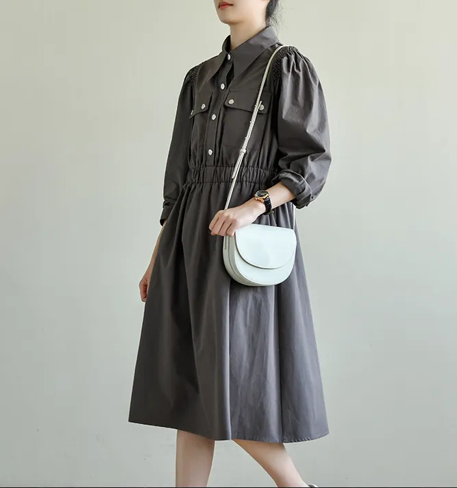 Autumn Loose Casual  Long Sleeve Women Dresses TRCP2008272