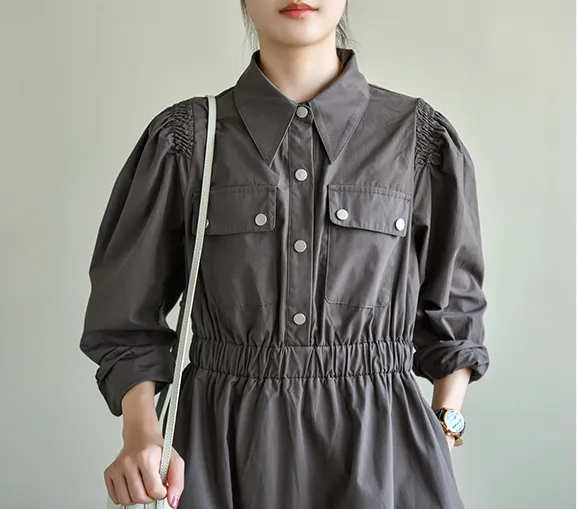 Autumn Loose Casual  Long Sleeve Women Dresses TRCP2008272