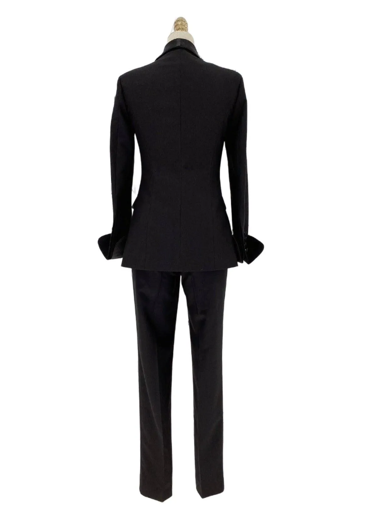 Black Tuxedo Suit - Women Trouser Set