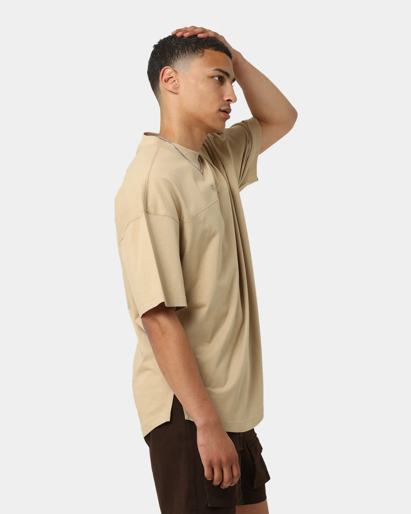 Carré Grid Iron Oversized T-Shirt Stone