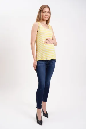 Casual Striped Sleeveless Blouse
