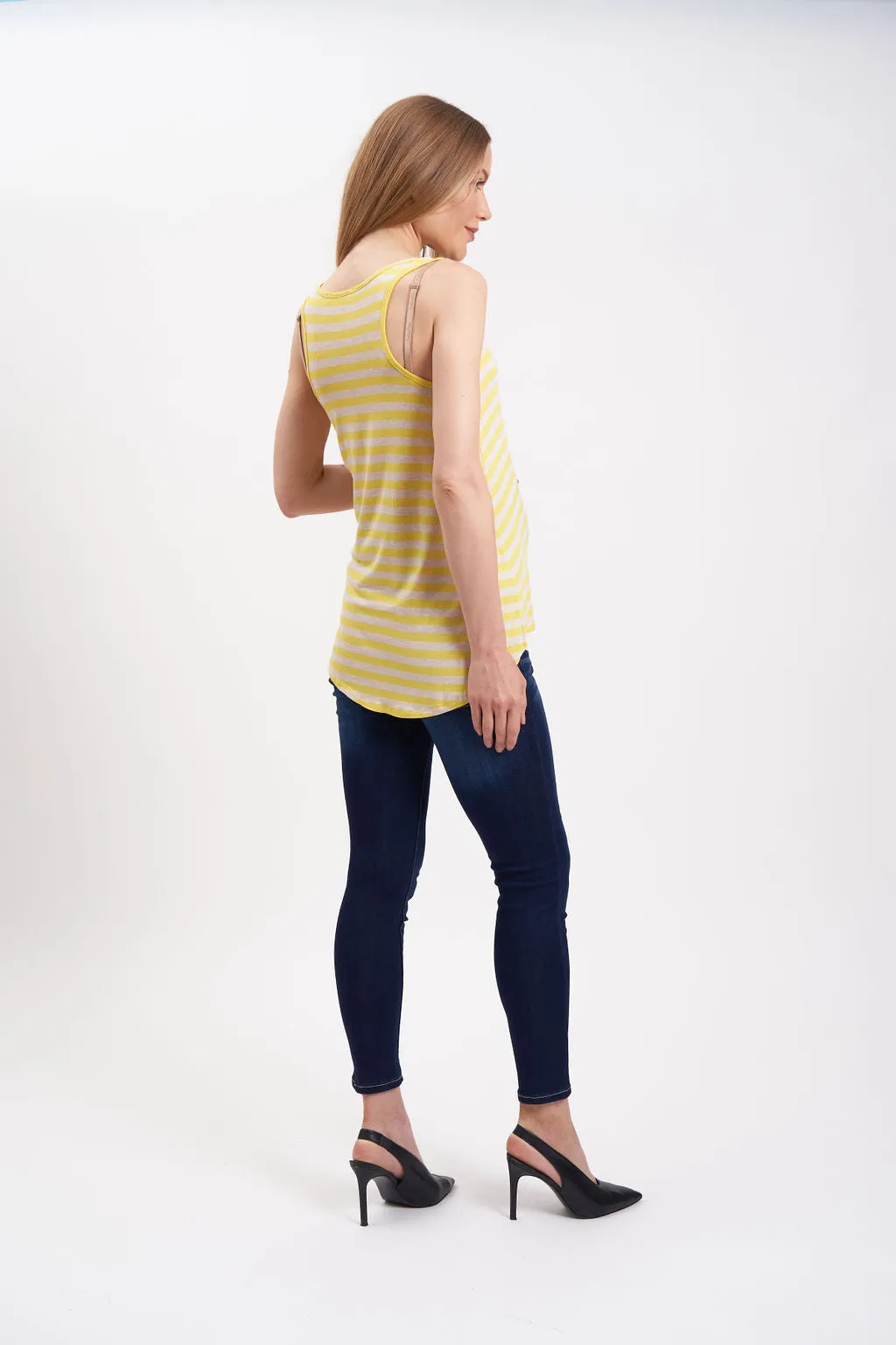Casual Striped Sleeveless Blouse