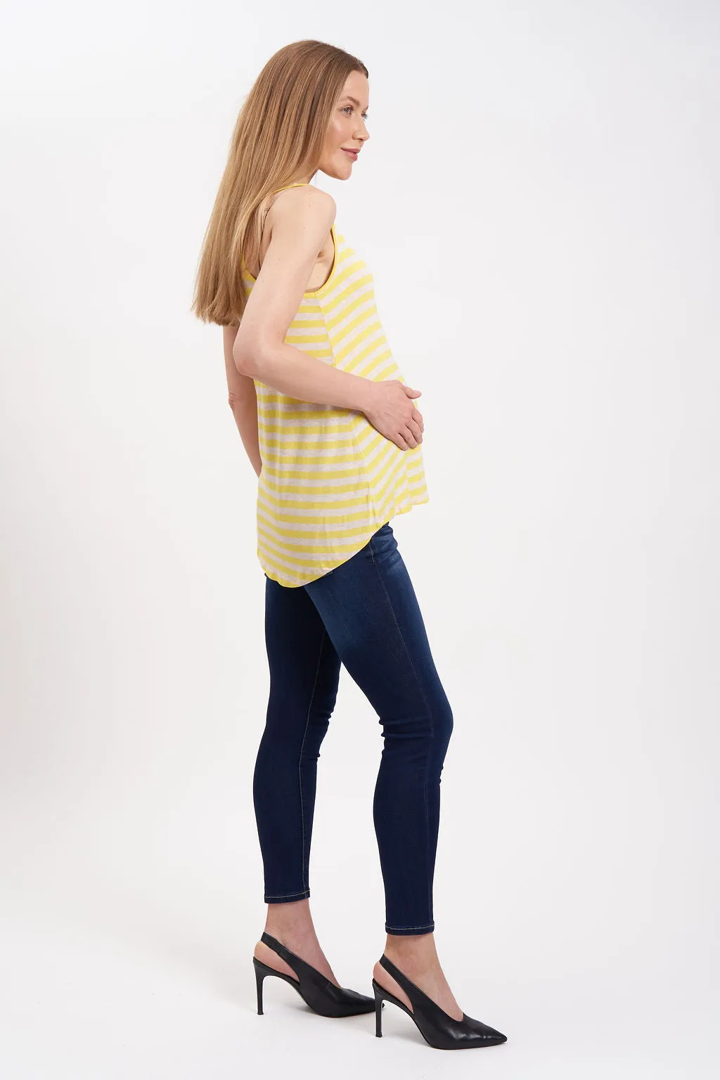 Casual Striped Sleeveless Blouse
