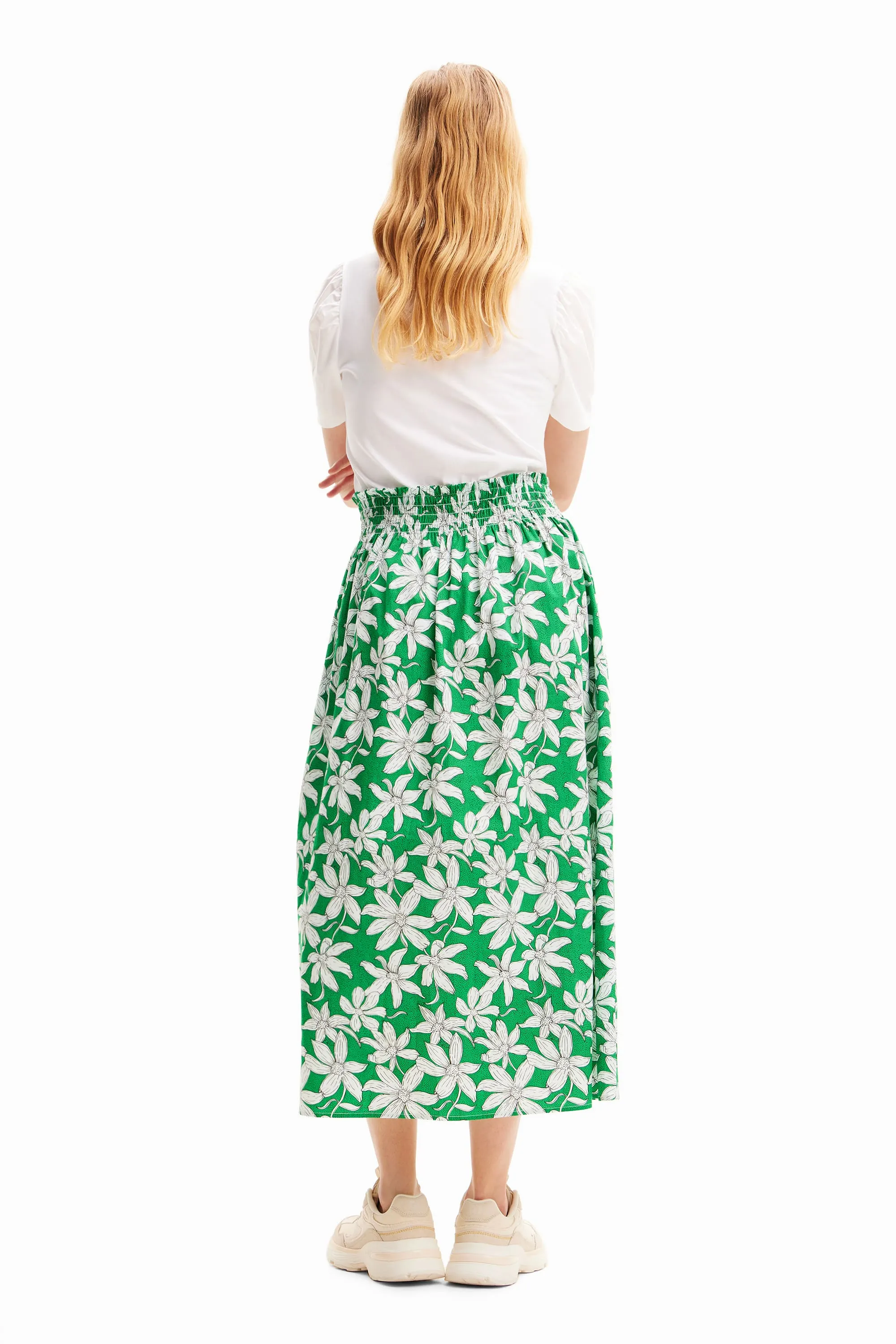 Desigual Marlon Top and Skirt Effect Floral Midi Dress 24SWVW40