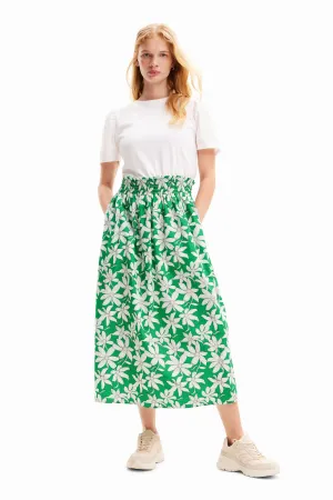 Desigual Marlon Top and Skirt Effect Floral Midi Dress 24SWVW40