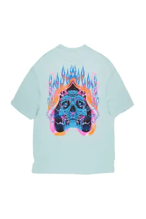 Disstans Aqua Oversized Graphic T-Shirt