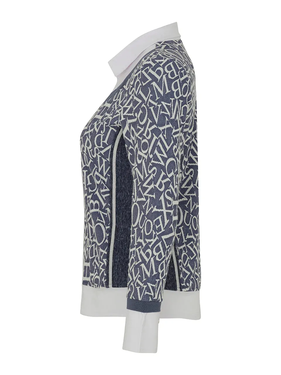 Dolcezza 2 In One Shirt Style 73130 - White/ Chambray