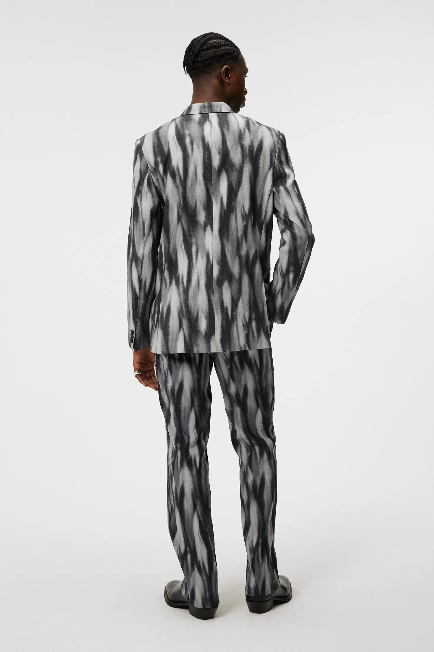 Dorian Printed Linen Mix / Black
