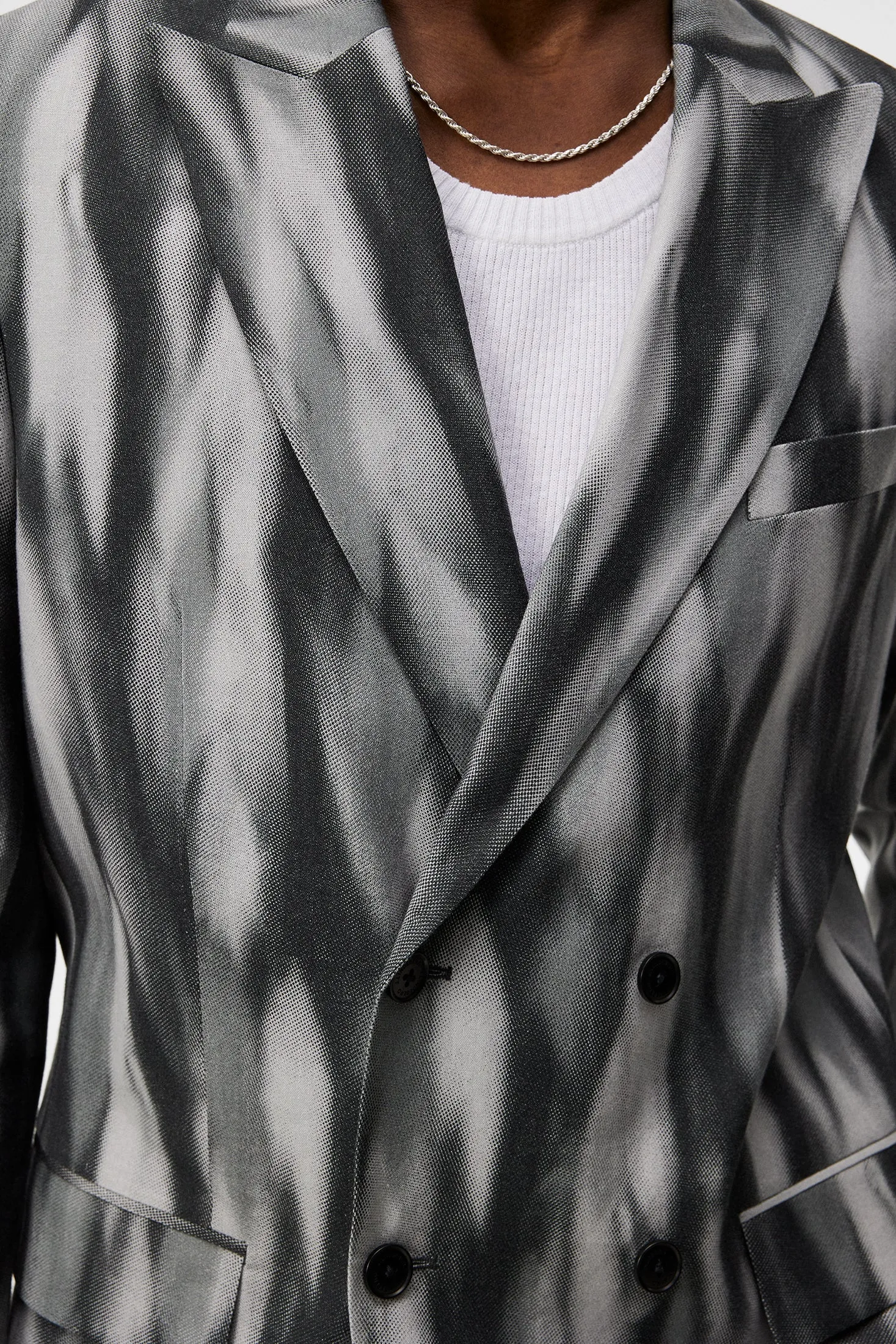 Dorian Printed Linen Mix / Black