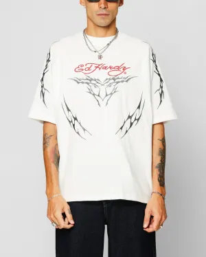 Ed Hardy Techno Oversized T-Shirt Vintage Wash