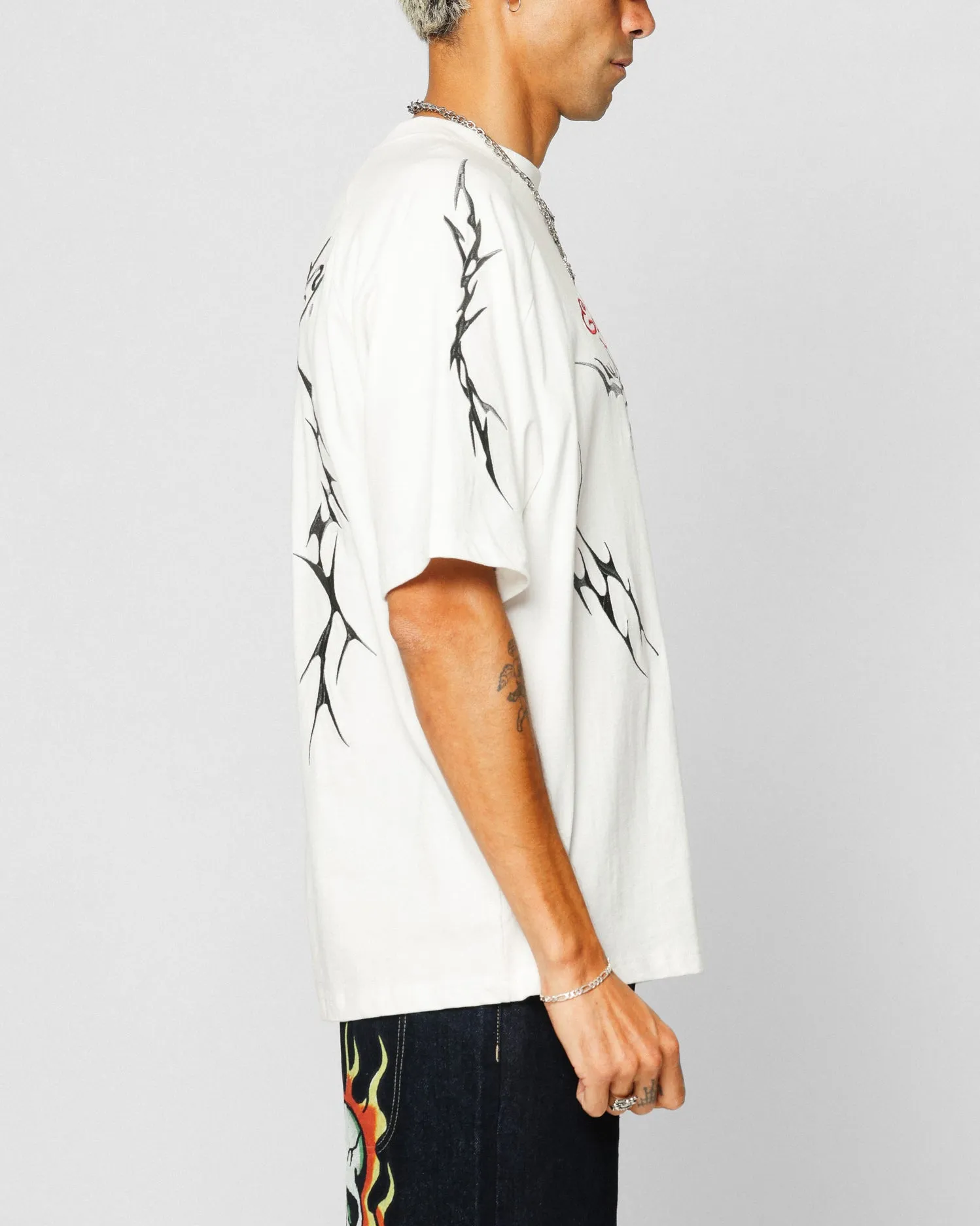 Ed Hardy Techno Oversized T-Shirt Vintage Wash