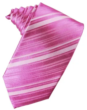 Fuchsia Striped Silk Necktie
