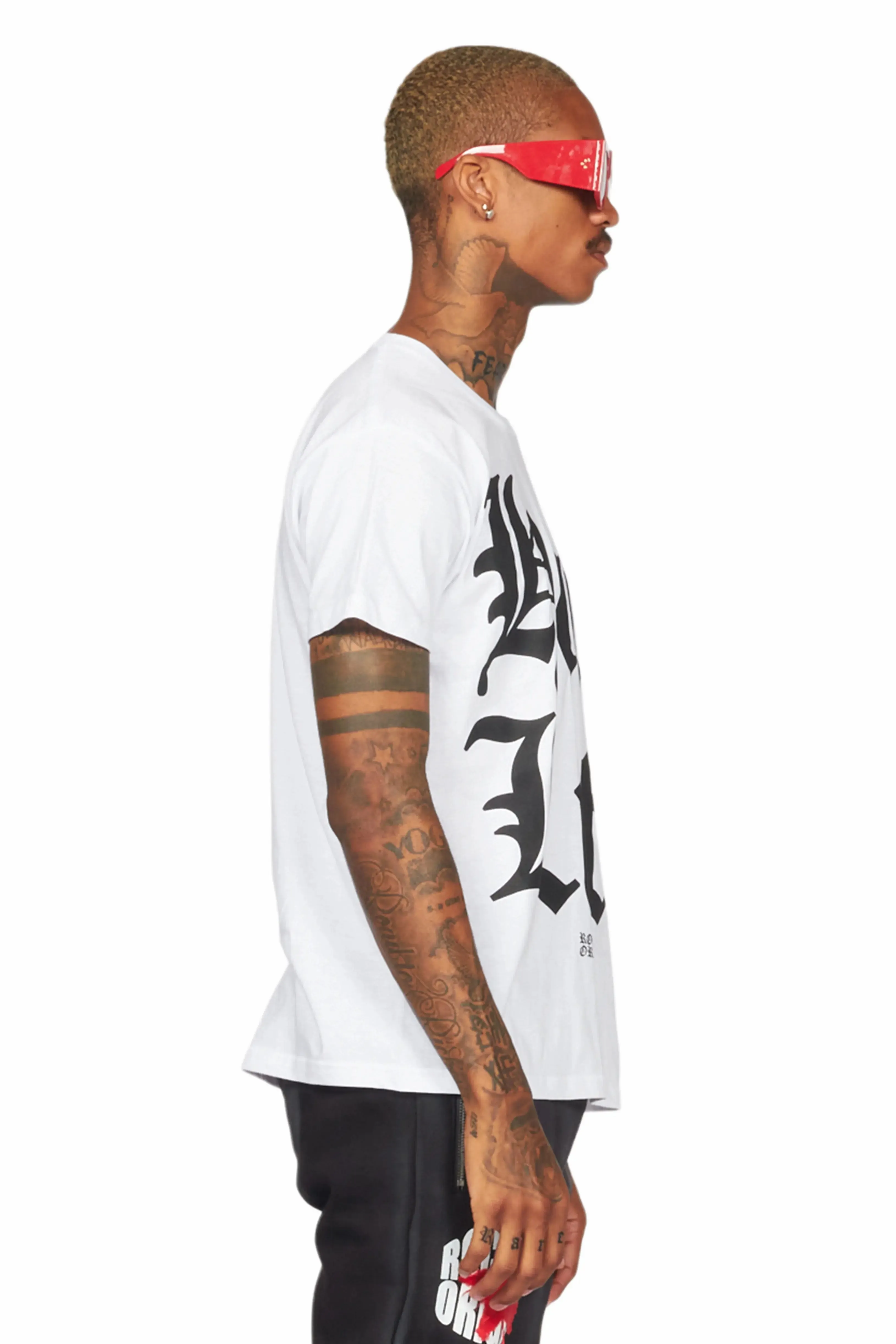 Hard Life White/Black Graphic T-Shirt