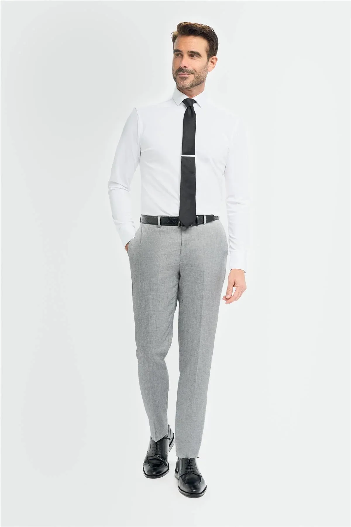 House Of Cavani Malibu tailored fit smart-casual Trouser GREY