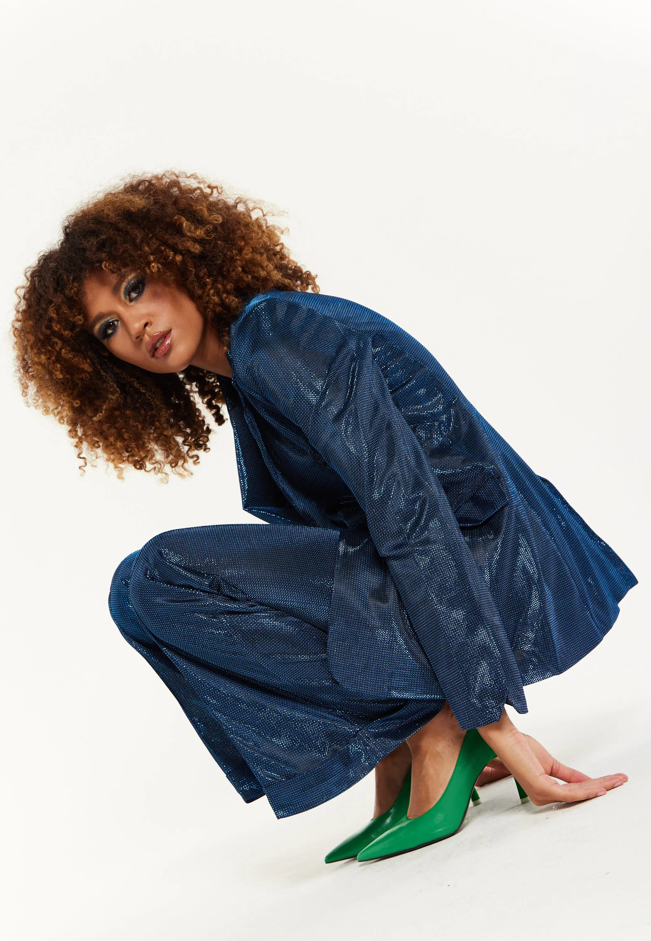 House of Holland Navy Shimmer Blazer