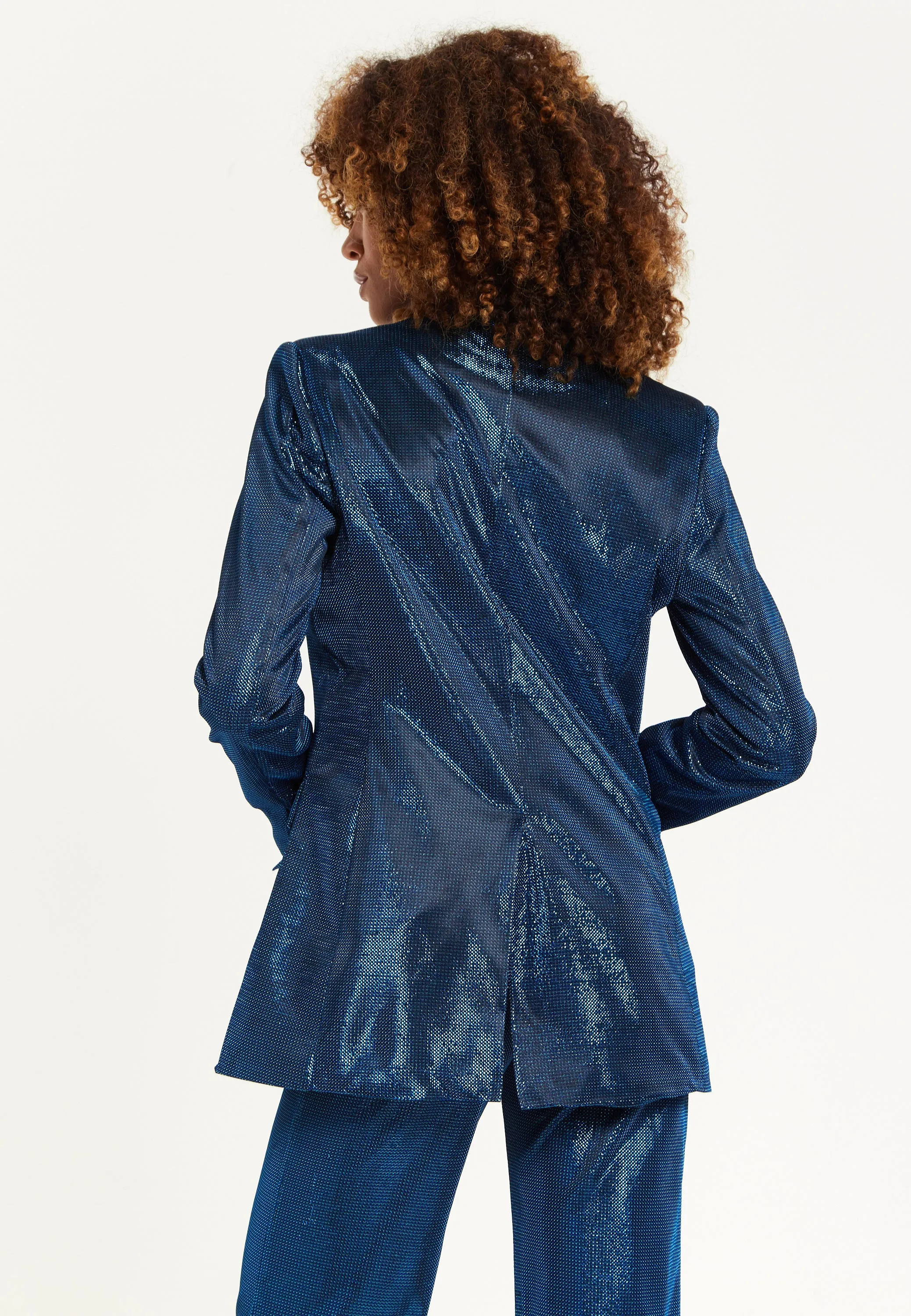 House of Holland Navy Shimmer Blazer