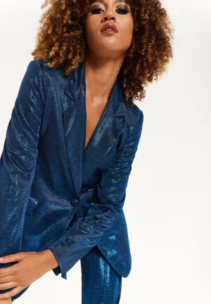 House of Holland Navy Shimmer Blazer