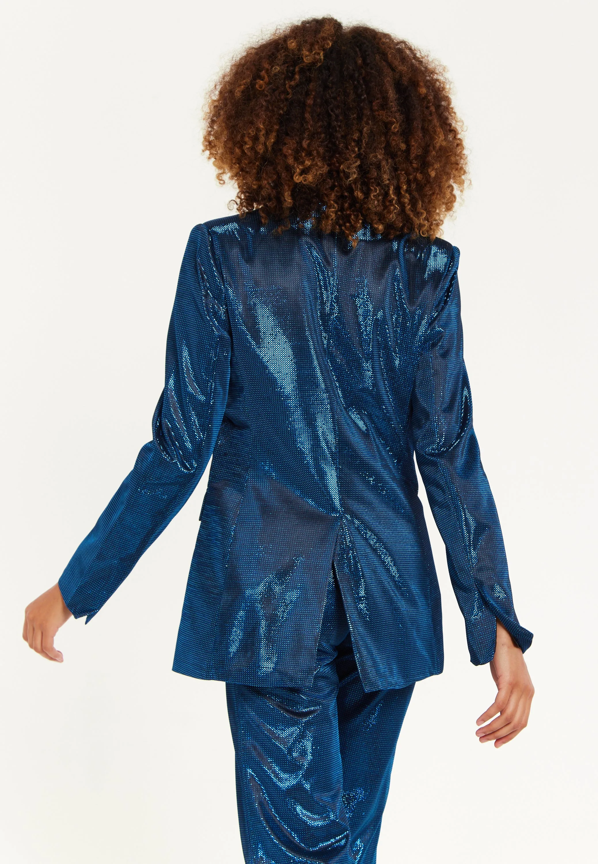 House of Holland Navy Shimmer Blazer