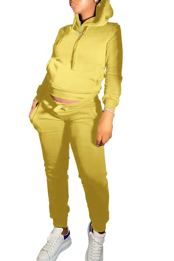 MB FASHION Casual Cozy Jogger Set with Hoodie 274R