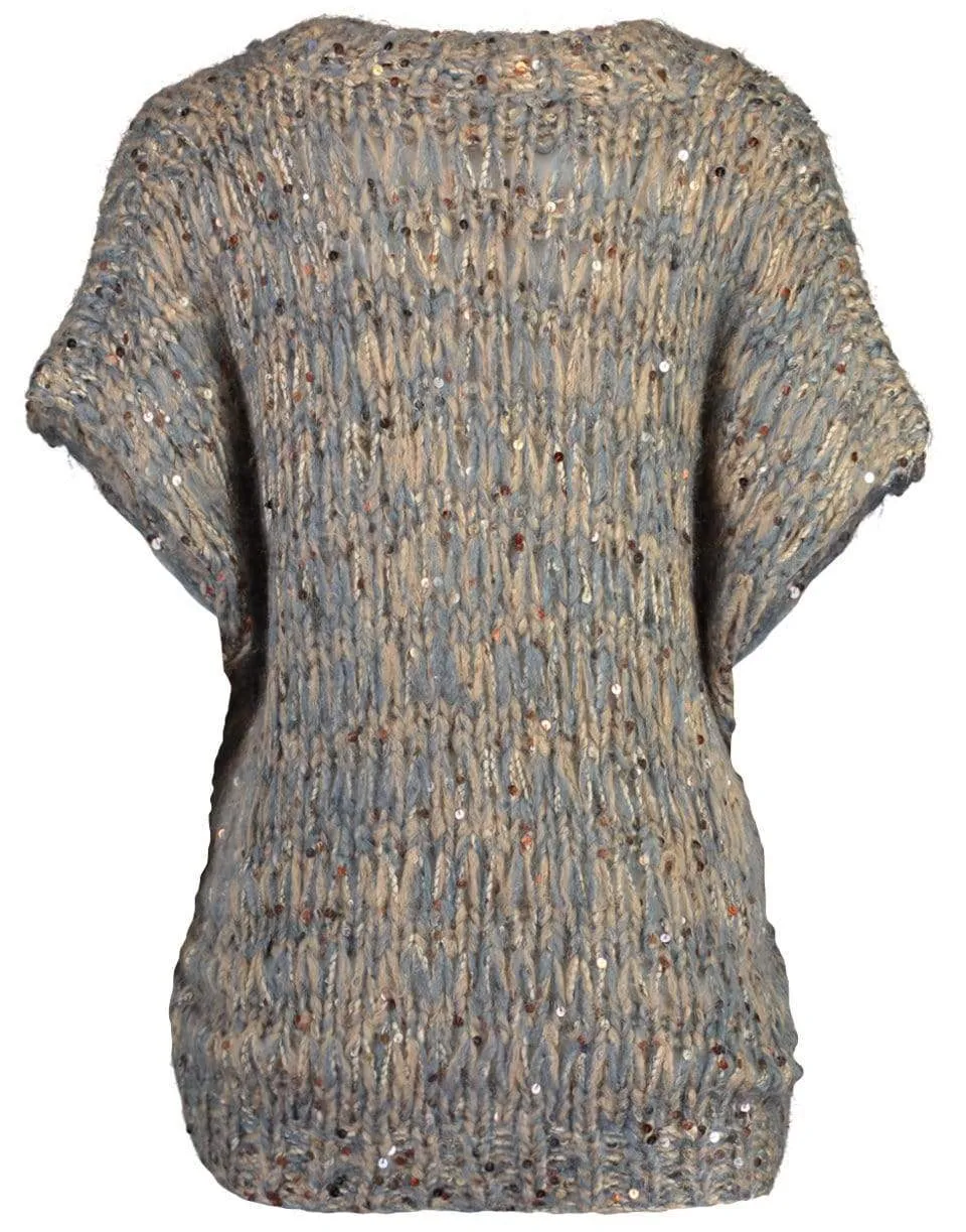 Mohair Short Sleeve Pullover Top