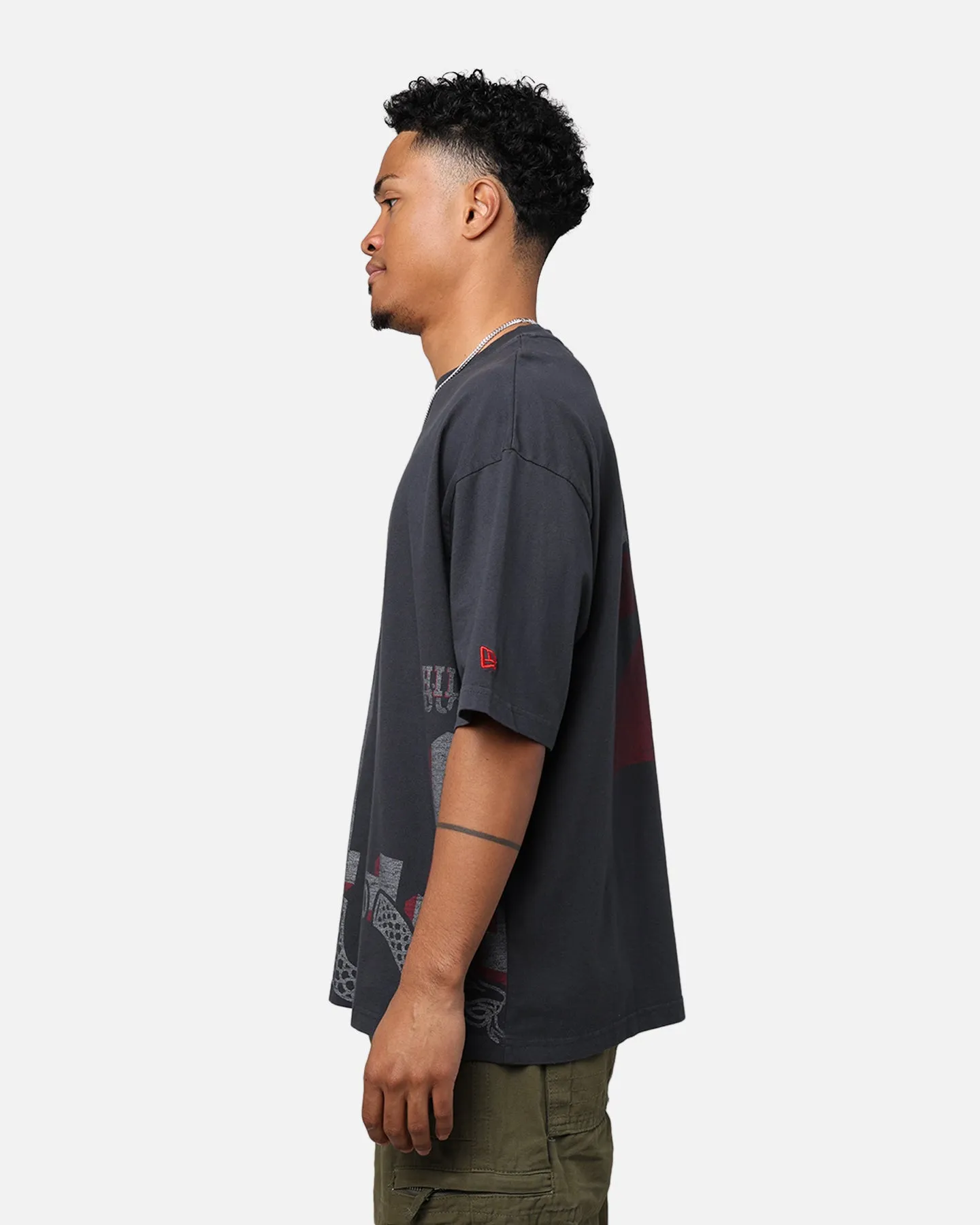 New Era Philadelphia 76ers Oversized T-Shirt Black
