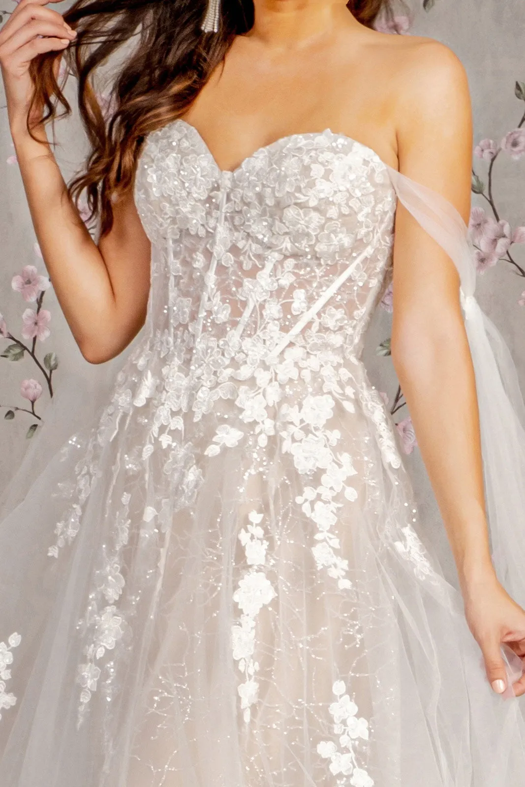 Off Shoulder Corset Wedding Ball Gown by GLS Gloria GL3428