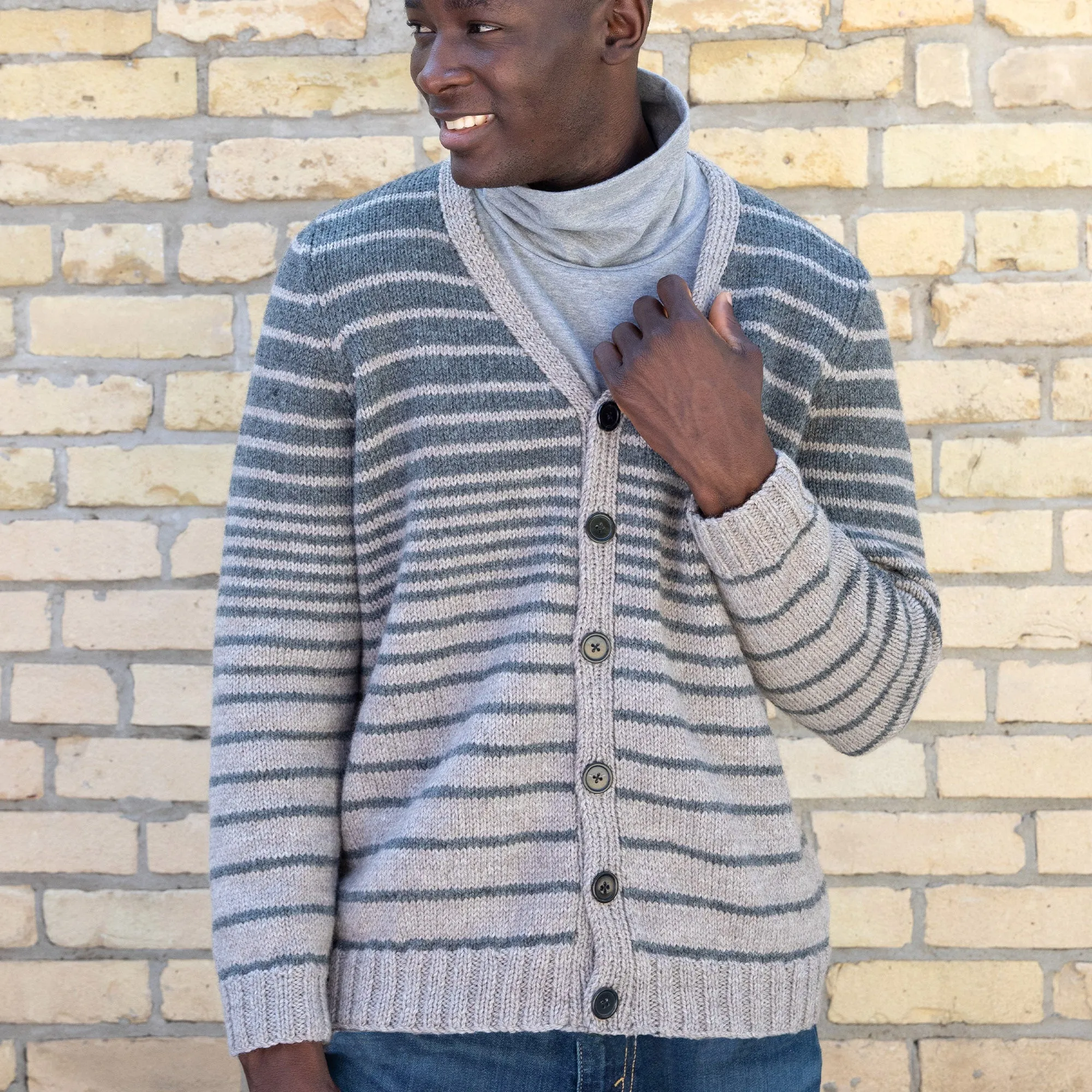 Patons Knit Reverb Stripes Cardigan
