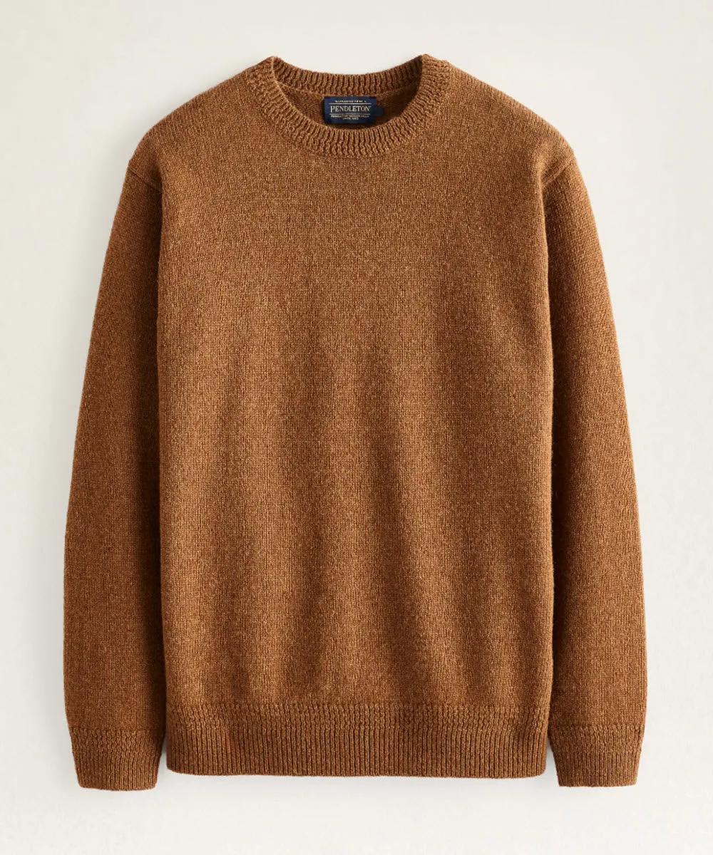 Pendleton Men's Shetland Sweater - Carmel Heather