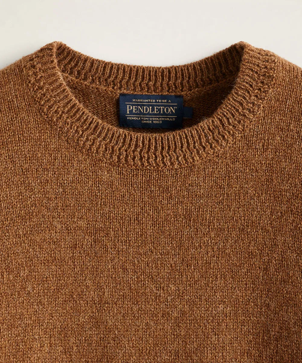 Pendleton Men's Shetland Sweater - Carmel Heather