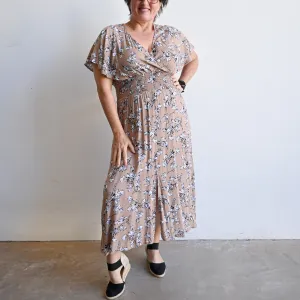 Pretty Woman Dress - Mocha Floral