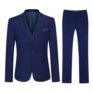 Riviera Blue Slim Fit 3-Piece Suit