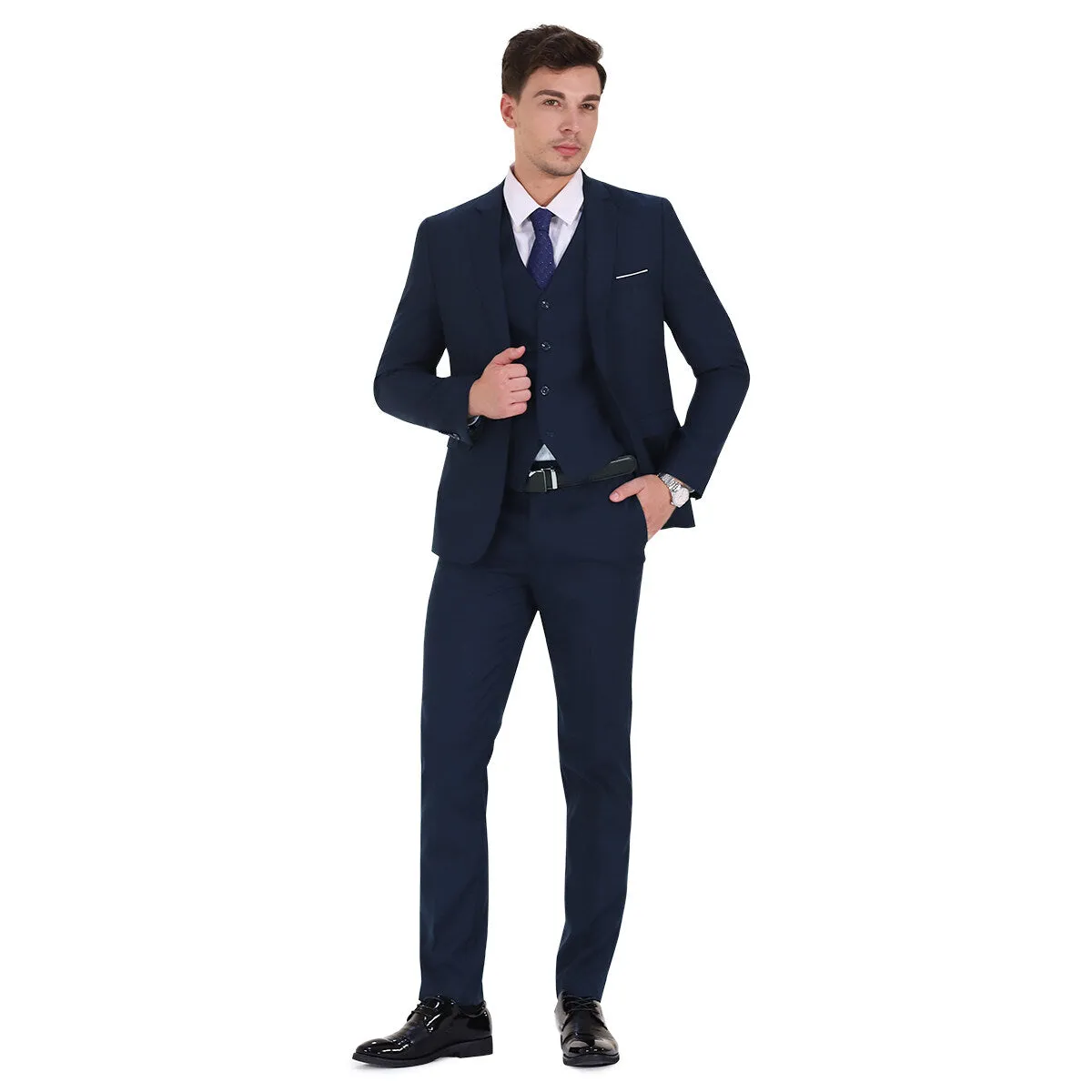 Riviera Blue Slim Fit 3-Piece Suit