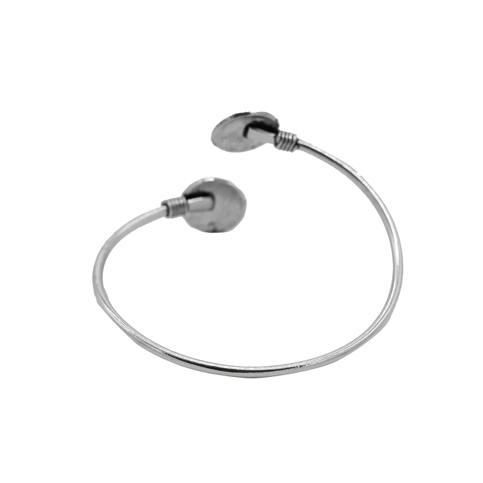 Rudra Circular Silver Oxidized  Bracelet