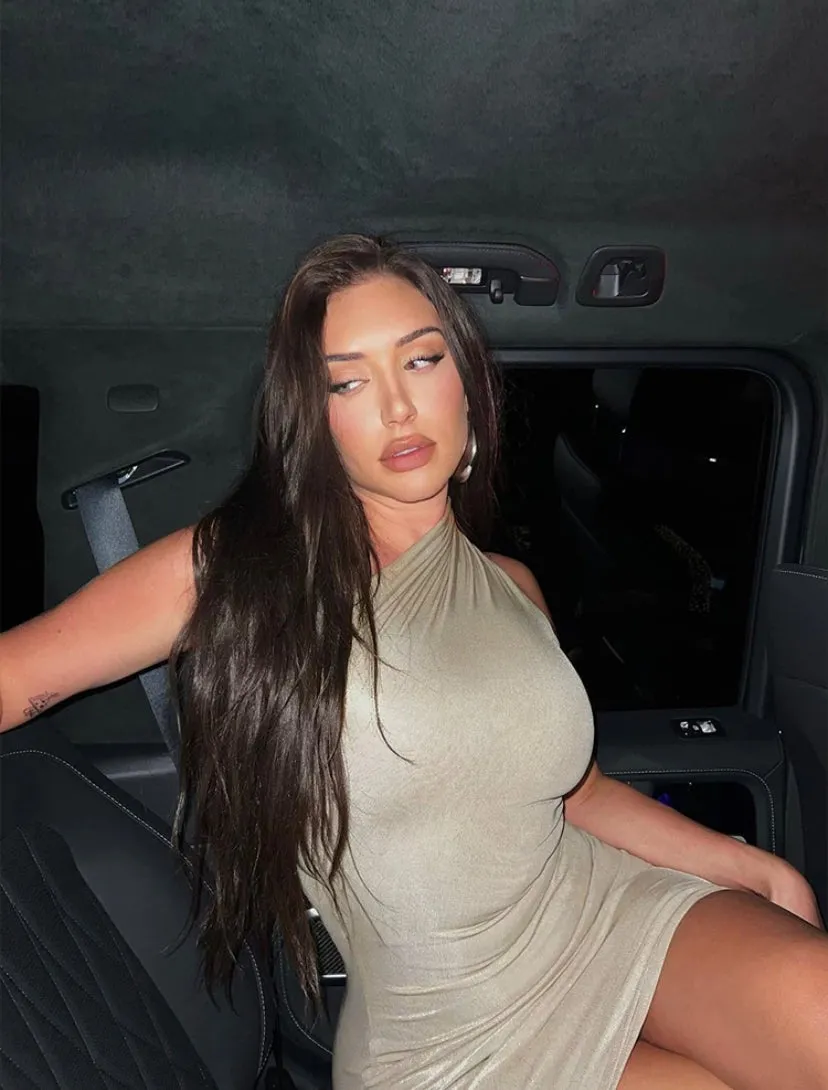 Shiny Elastic One Shoulder Mini Dress