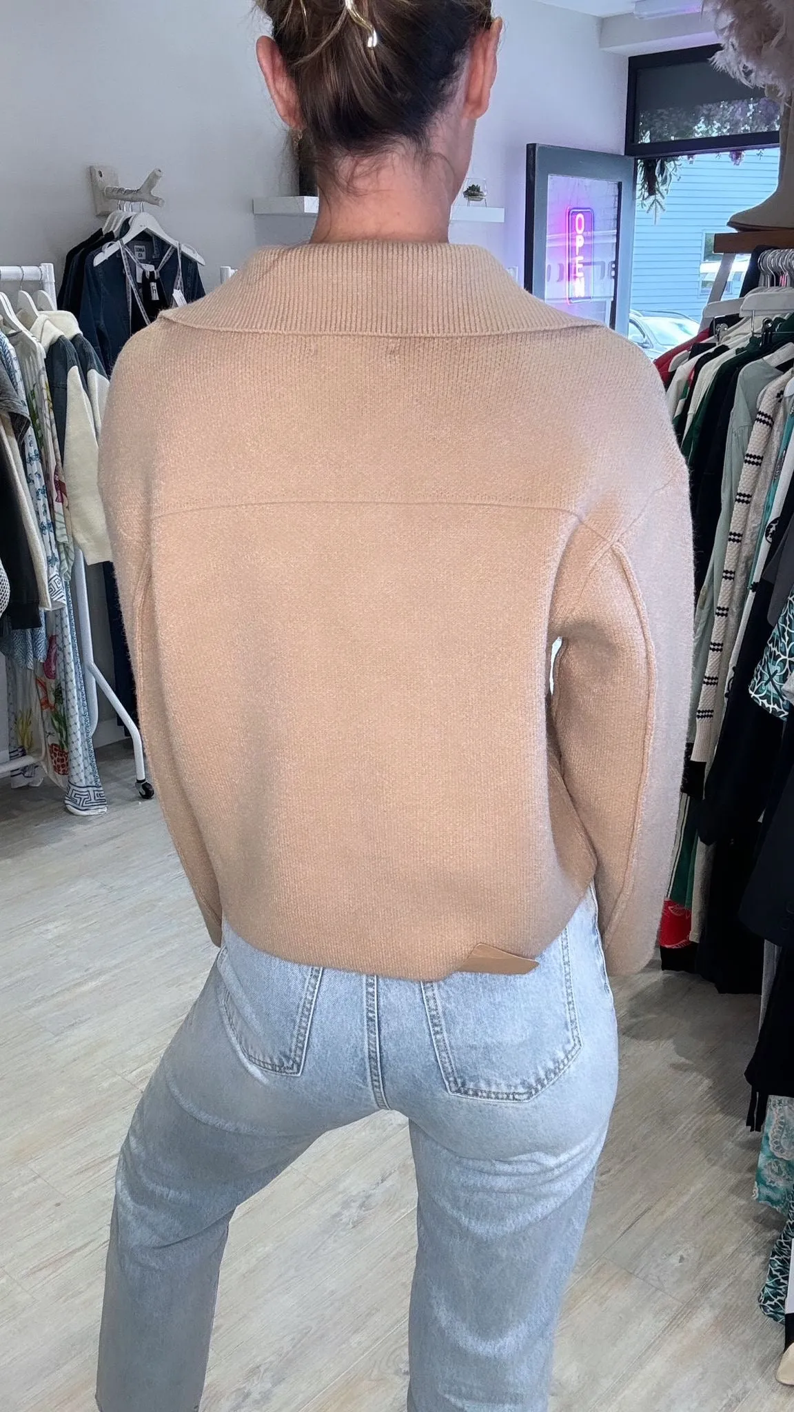 Suzie Zip Collar Knit