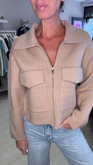 Suzie Zip Collar Knit