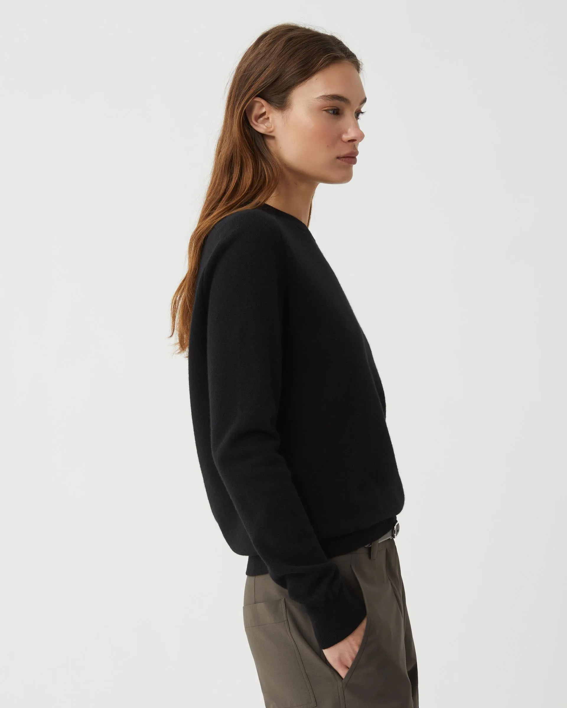 Winnie Sweater in Wool Cashmere, Black